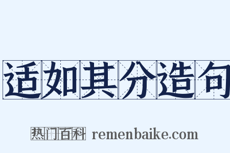 适如其分造句是什么意思的图片